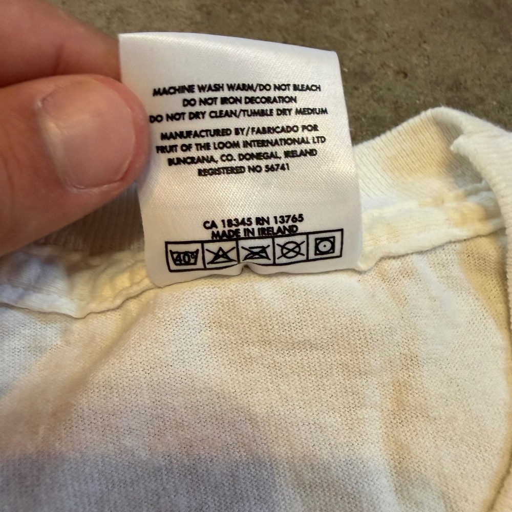 Vintage 96 Italia Car Screen Stars De Tomaso T-Shirt Men XXL White Single Stitch - Picture 6 of 9